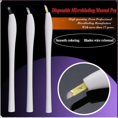 Lushcolor Midler High Quality Eo Gas Sterilized Disposable Microblading Plastic Eyebrow Manual Tattoo pen